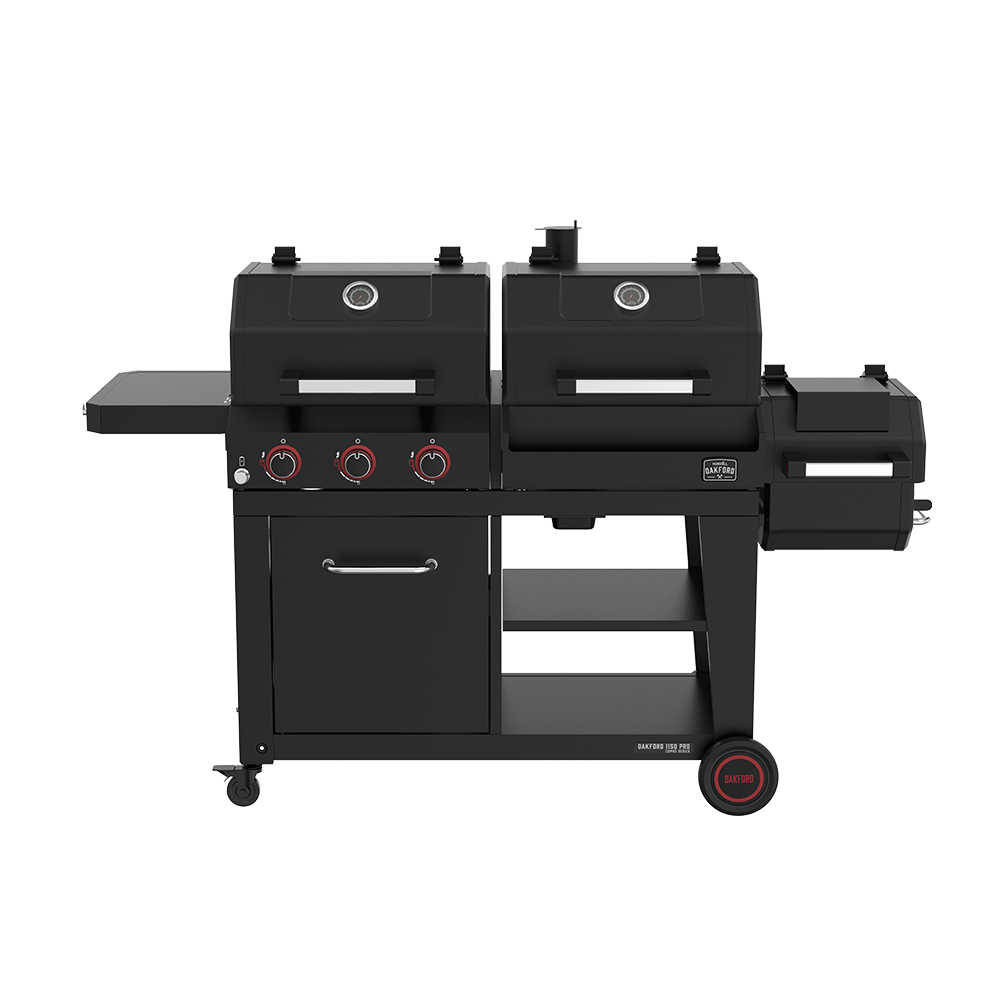 Nexgrill Oakford 1150 Pro Offset Smoker + Gas Grill Combo (810-0072)